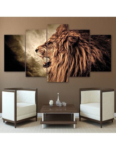 Tableau Lion rugissant Livraison rapide